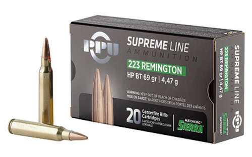 Ammunition Prvi Partizan Supreme 223Rem PPU SUPREME 223REM 69GR HPBT 20/1000